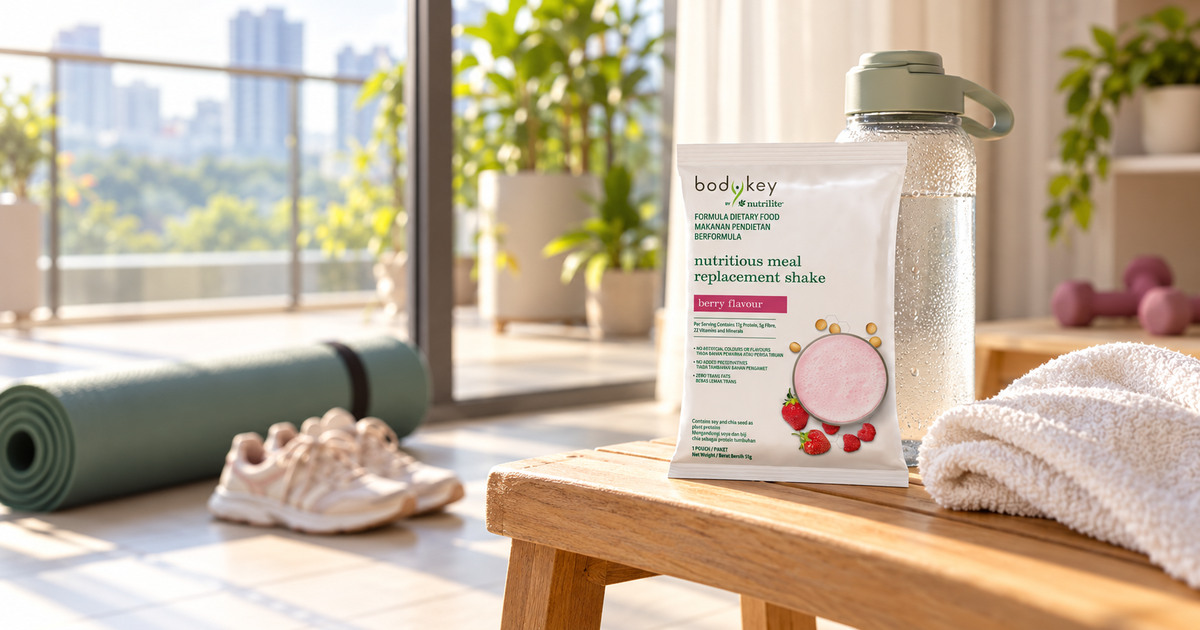 Amway Singapore官方BodyKey chocolate口味产品包装
